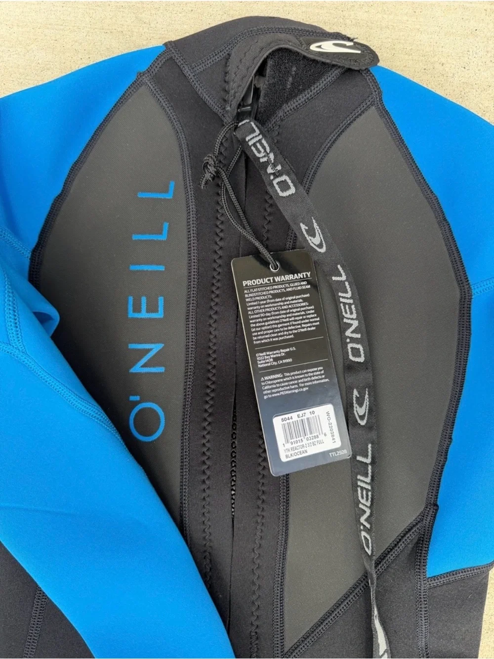 O'Neill Kids Black & Blue Full Wetsuit Rashguard